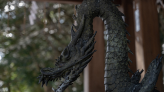 神社 手水舎の龍